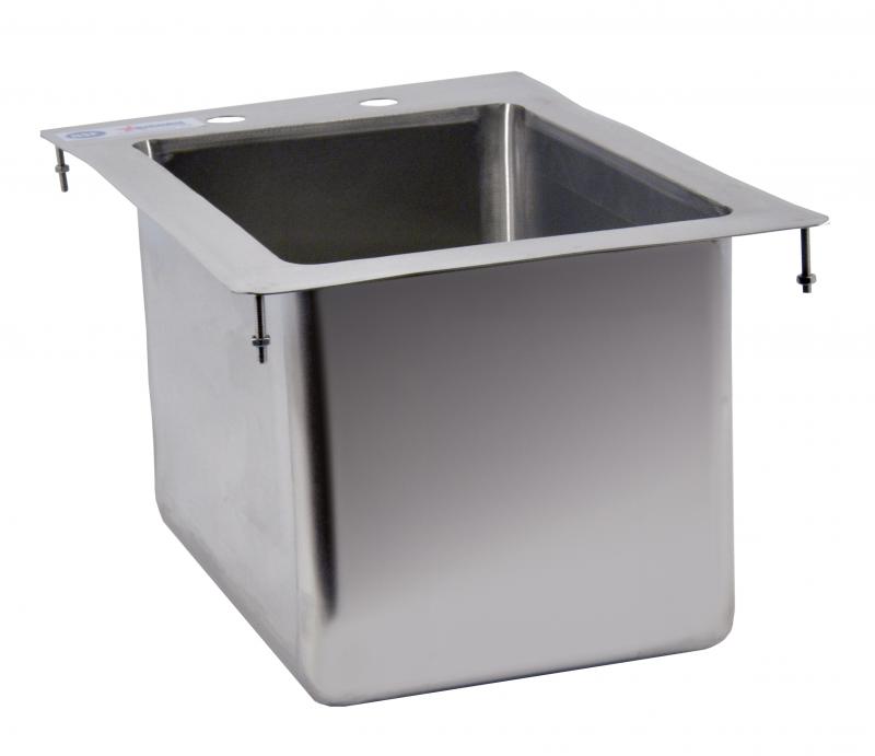 10� x 14� x 10� Stainless Steel Single Drop in Sink with Flat Top